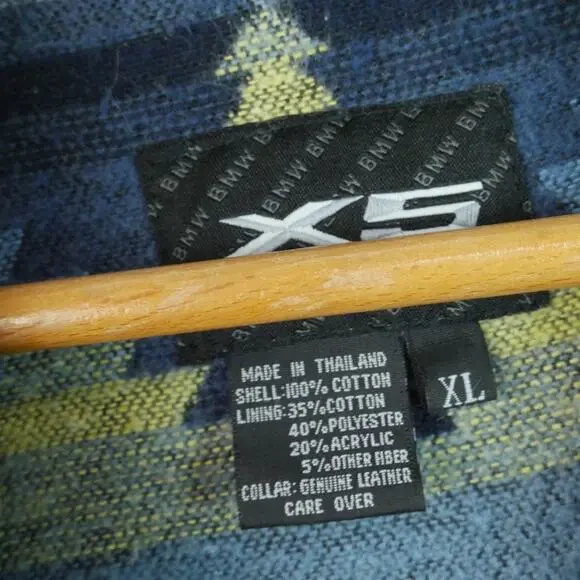 BMW X5 Men's XL Barn Coat Black Blanket Lined Chore Luxury Embroidered Logo - Picture 2 of 10